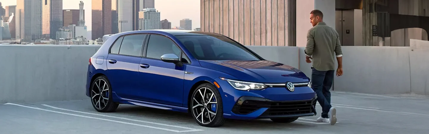 2024 Volkswagen Golf R Engine front side in blue