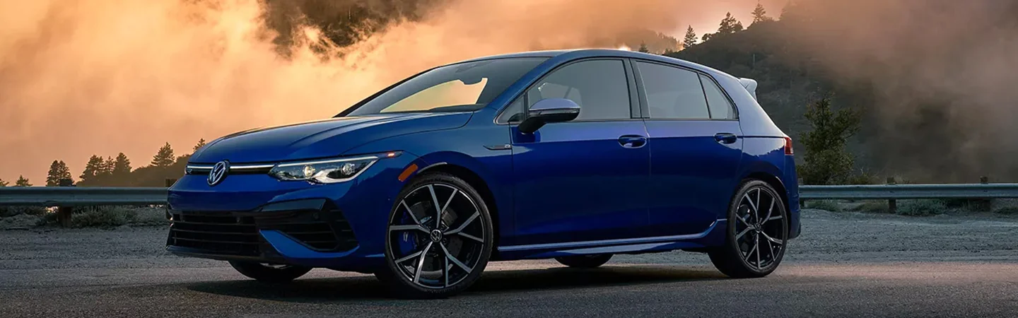 2024 Volkswagen Golf R Engine front side in blue