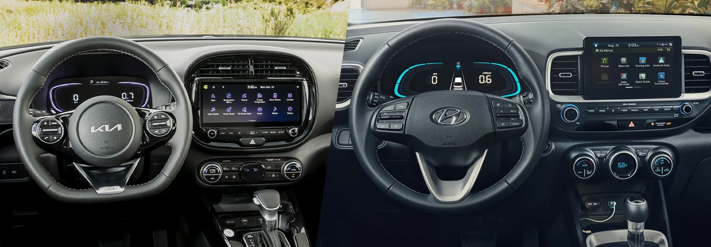Comparison: 2024 Kia Soul vs. Hyundai Venue interior image