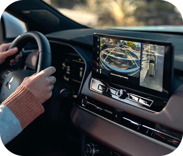 inisde dash of new Mitsubishi vehicle