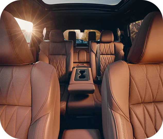 inside the new Mitsubishi vehicle