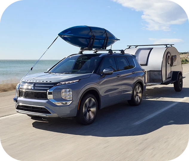 towing with the new Mitsubishi vehicle parked