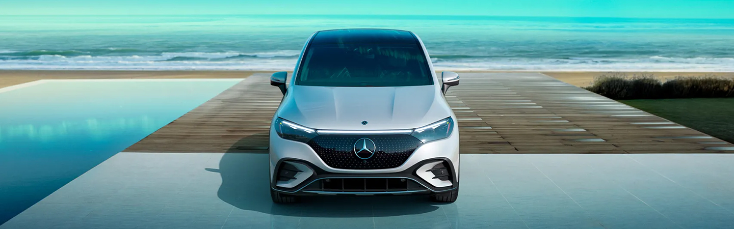 2024 Mercedes-Benz EQE SUV Range silver color frontview