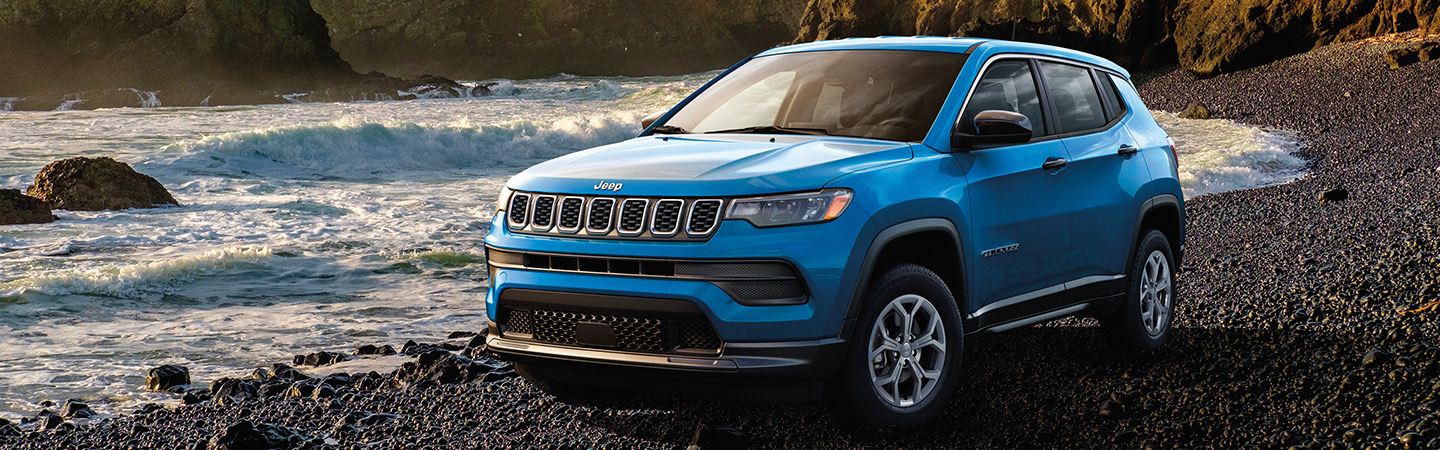 2024 Jeep Compass Specs grey color front view