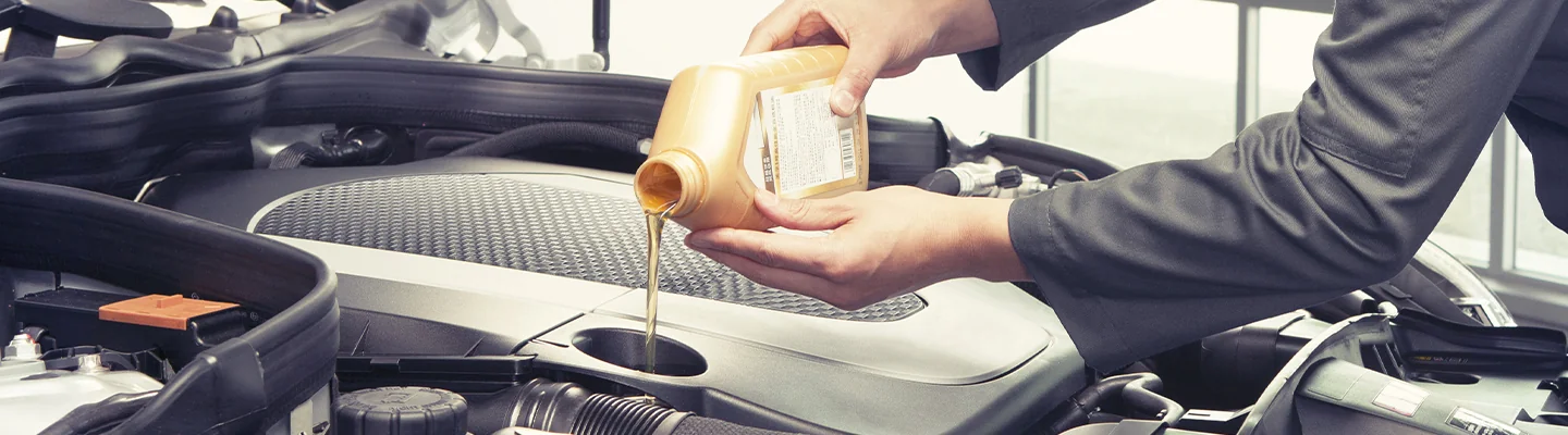 Oil Change being done by a service tech