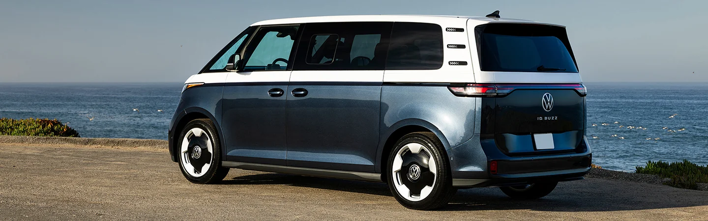 2025 Volkswagen ID. Buzz Specs color blue and white back view