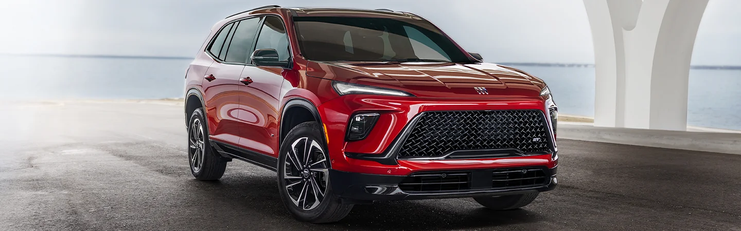 2025 Buick Enclave Specs color red and front view