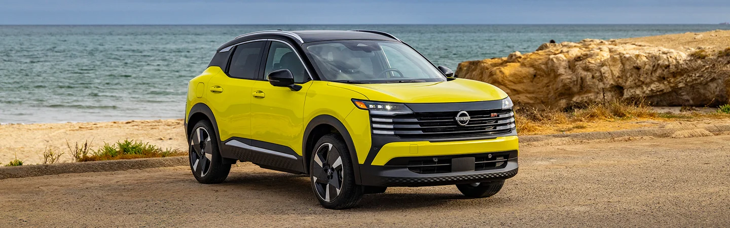 2025 Nissan Kicks Specs yellow front view