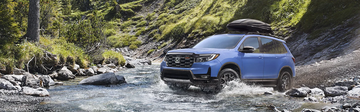 2025 Honda Passport color blue and side view