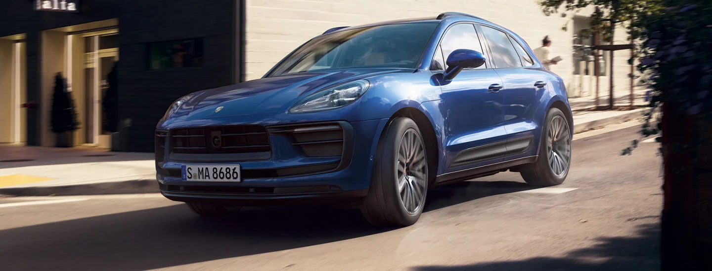 blue Porsche Macan in Tampa