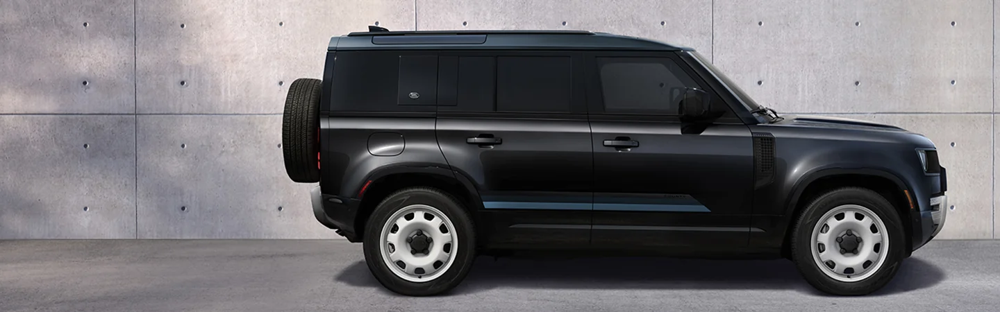 2025 Defender 110 black side view 