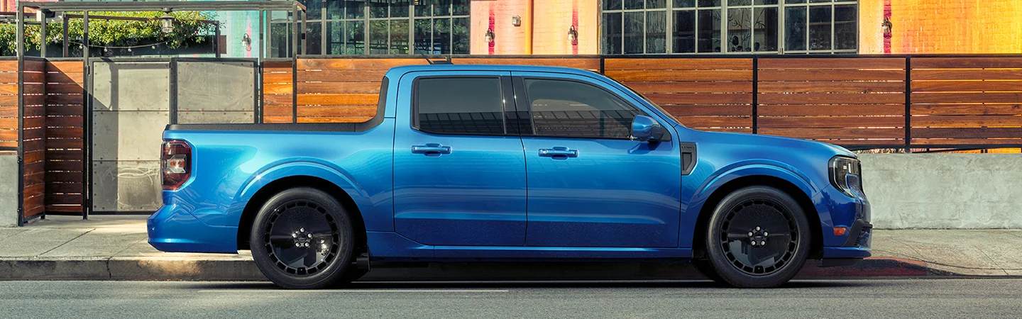 2025 Ford Maverick Specs color blue and side view