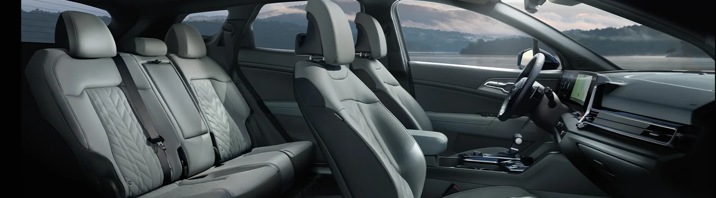 view of the inside of a 2025 Kia Sportage