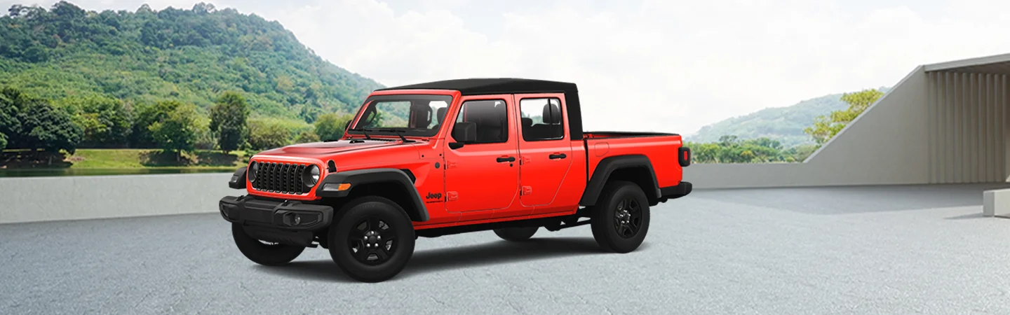 2025 Jeep Gladiator red side view