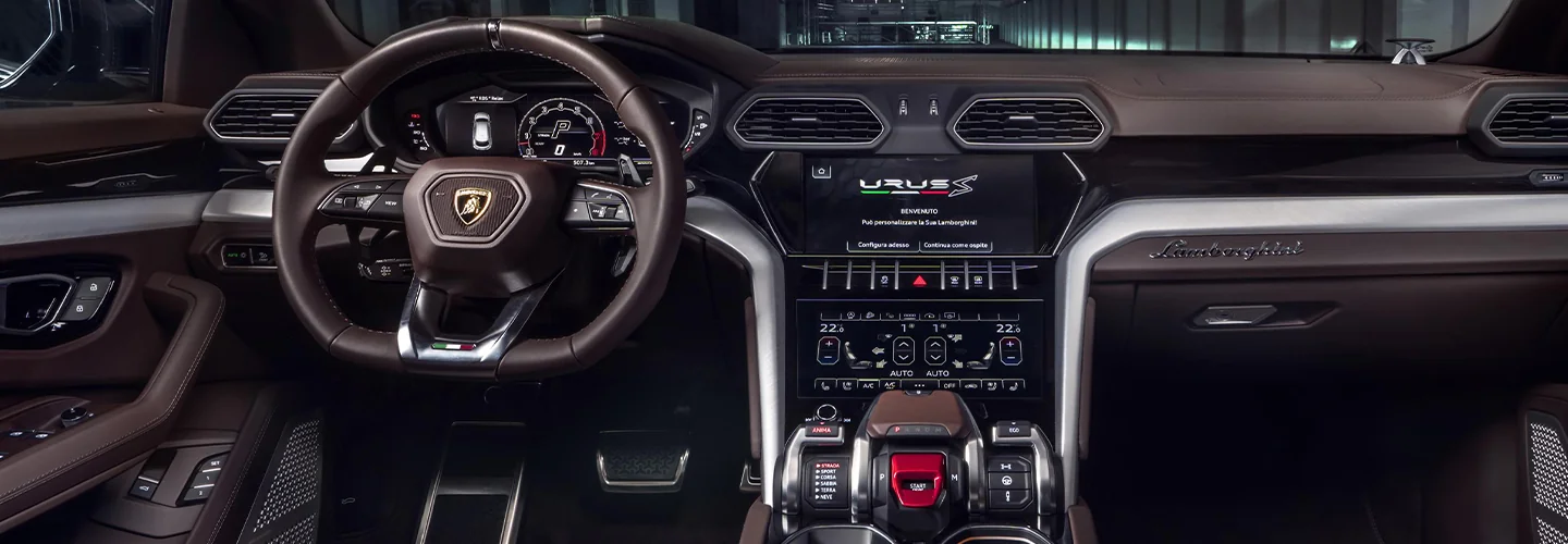 interior view of a 2025 Lamborghini Urus