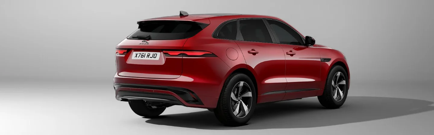 2024 Jaguar E-PACE vs Range Rover Evoque back side red