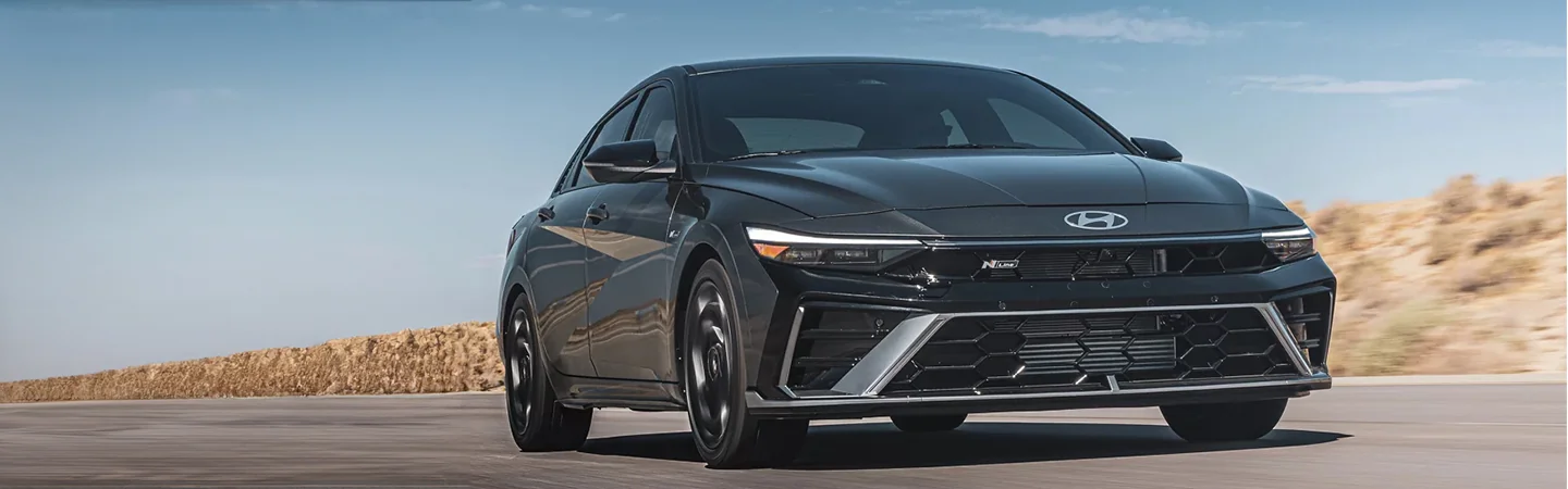 2024 Hyundai Elantra Specs front side view black
