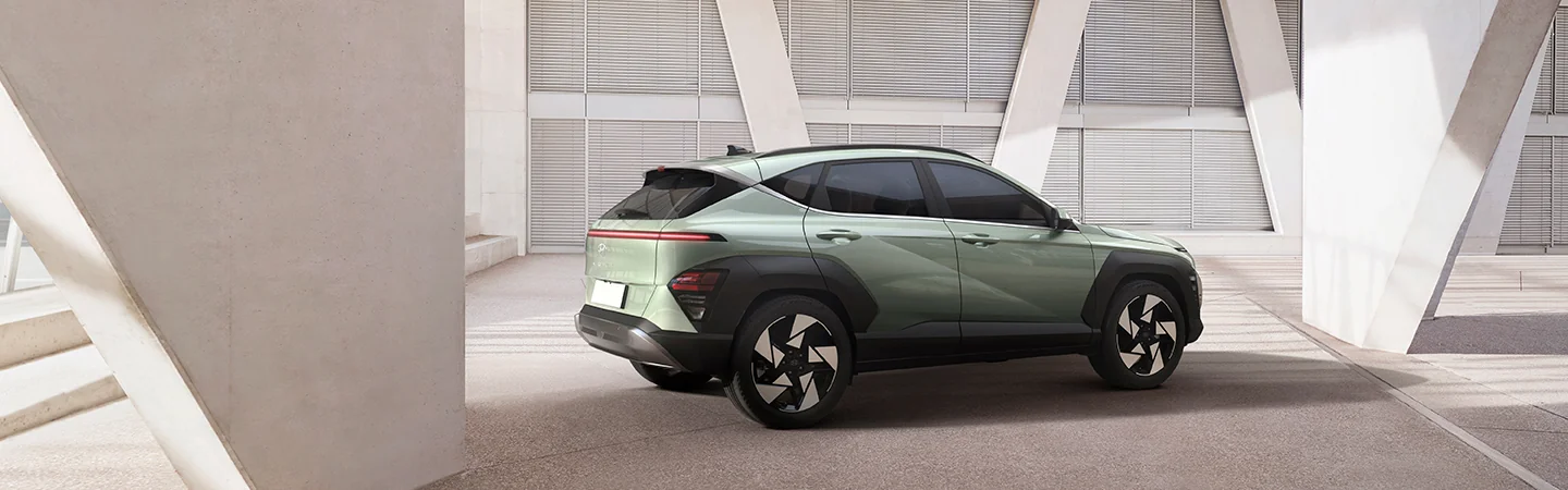 2025 Hyundai Kona green side view
