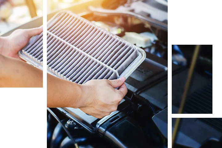 auto mechanic looking at details of service