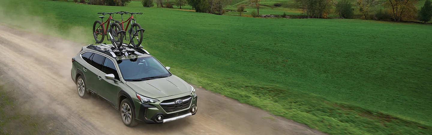 2025 Subaru Outback vs Toyota RAV4 color green and top view