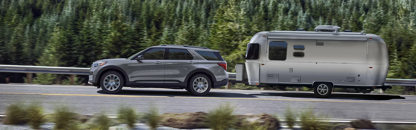 2026 Ford Explorer towing camper