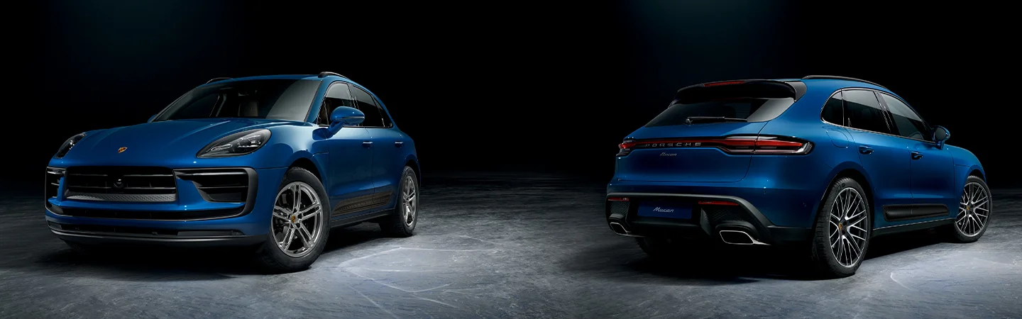 2 angles of the new 2025 Porsche Macan