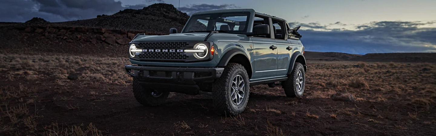 2023 Ford Bronco by a mountain