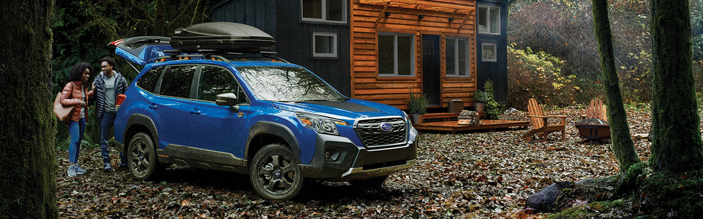 2024 Subaru Forester Wilderness Specs blue color side view
