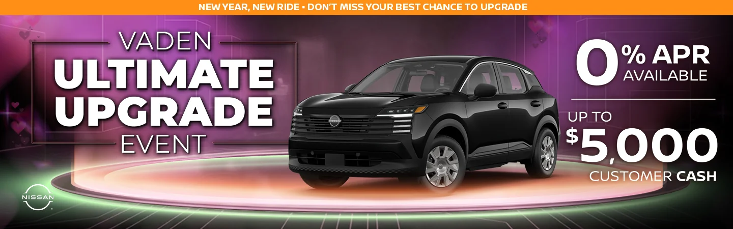 0% Available Uop to $500 Customer Cash at Vaden Nissan Hinesville