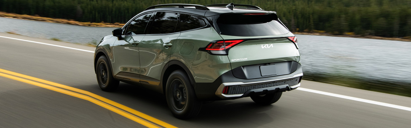 2024 Kia Sportage Specs green color back view