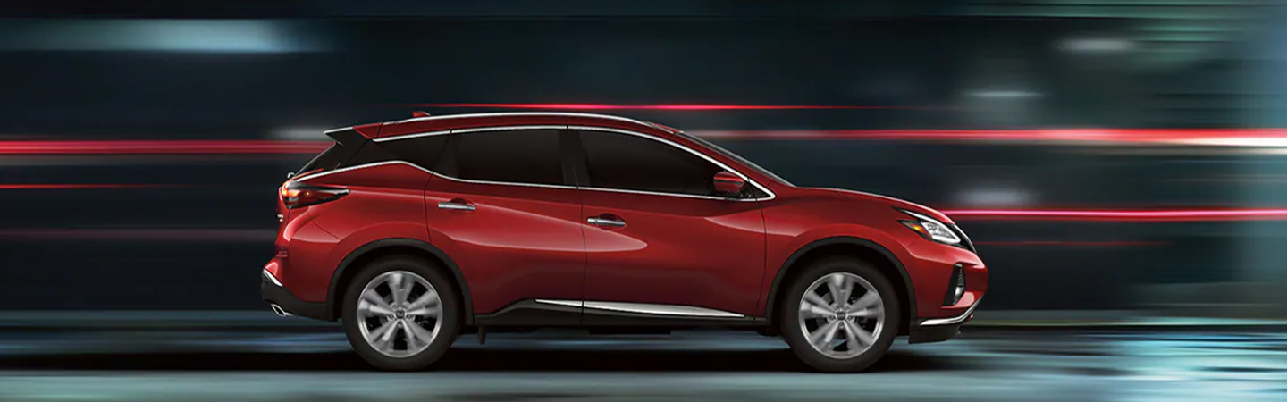 024 Nissan Murano Specs side front in red