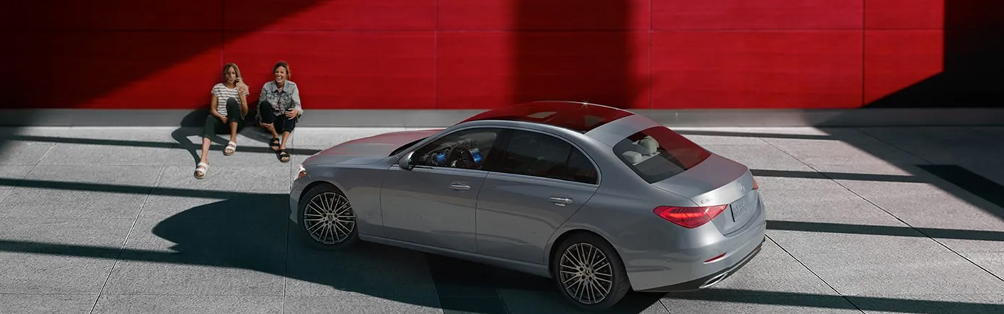 2024 Mercedes-Benz C-Class Specs top view in silver 
