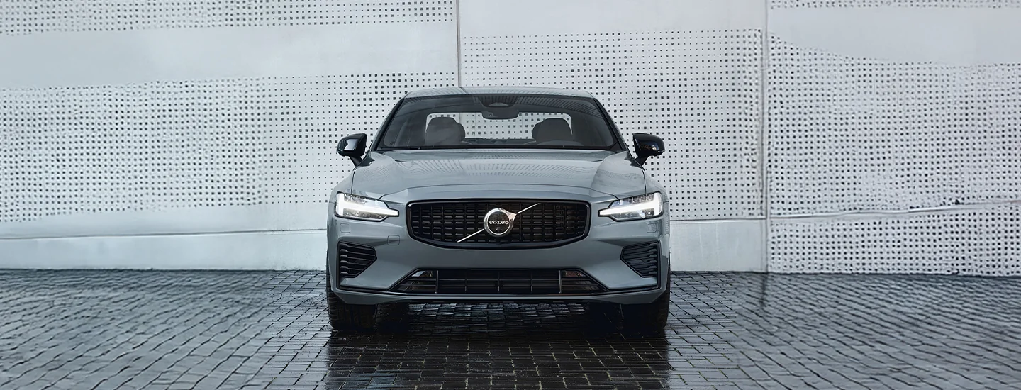 Front view of a parked 2025 Volvo S60