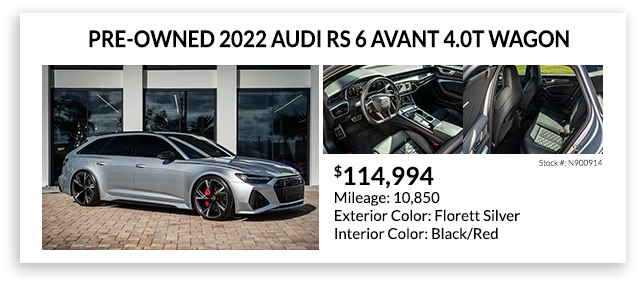 PRE-OWNED 2022 AUDI RS 6 AVANT 4.0T WAGON
