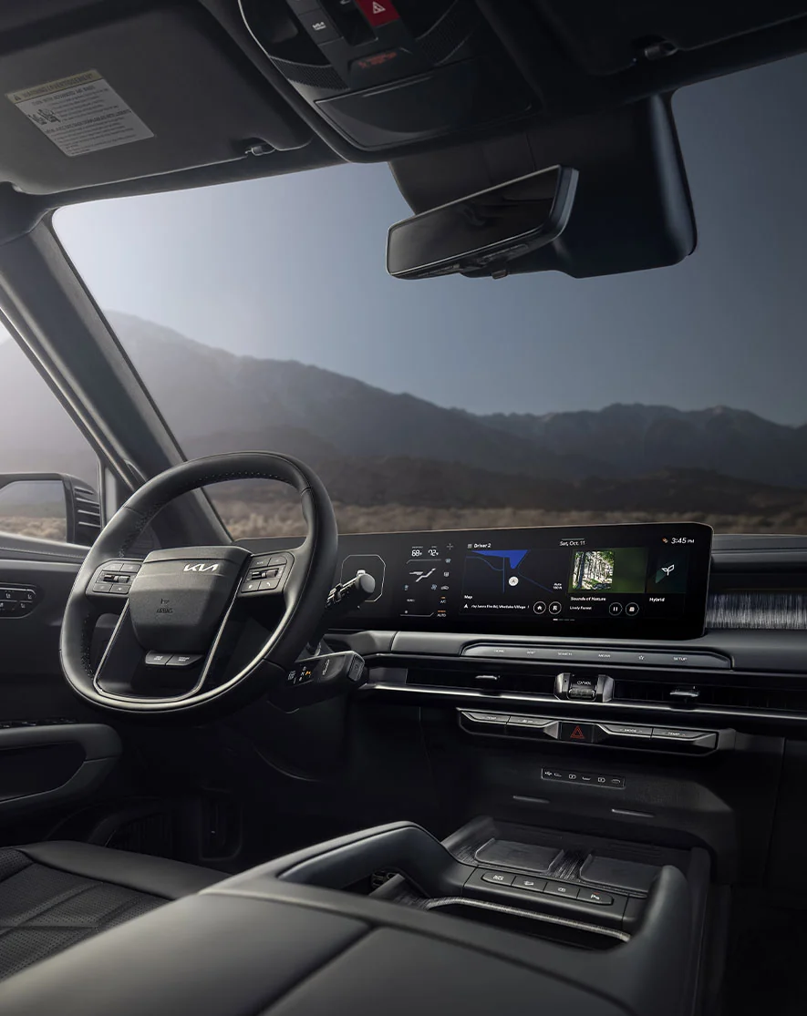 interior whole dash view of a 2027 Telluride