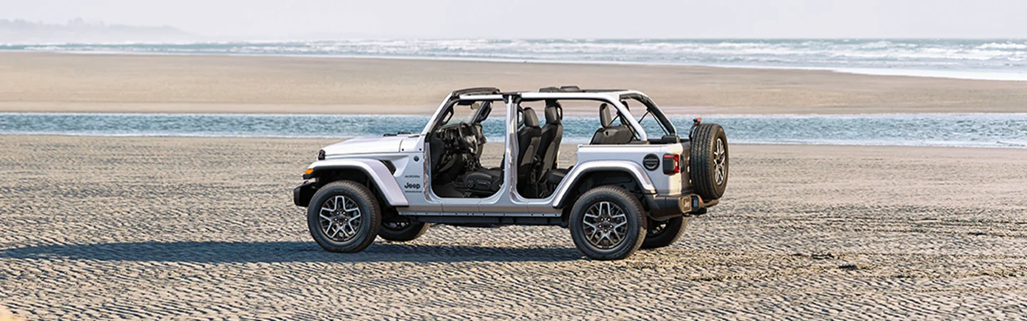 profile 2026 Jeep Wrangler on beach