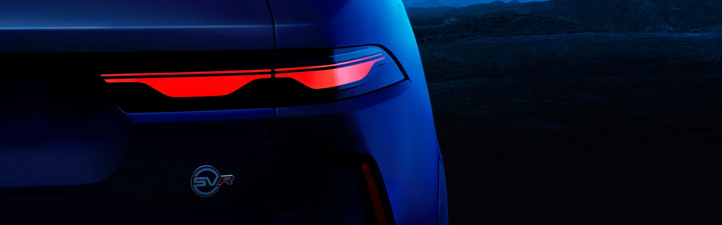 blue 2025 Jaguar F-PACE tail light