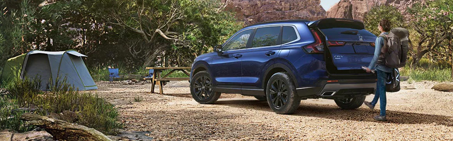2024 Honda CR-V vs Prologue blue color back view