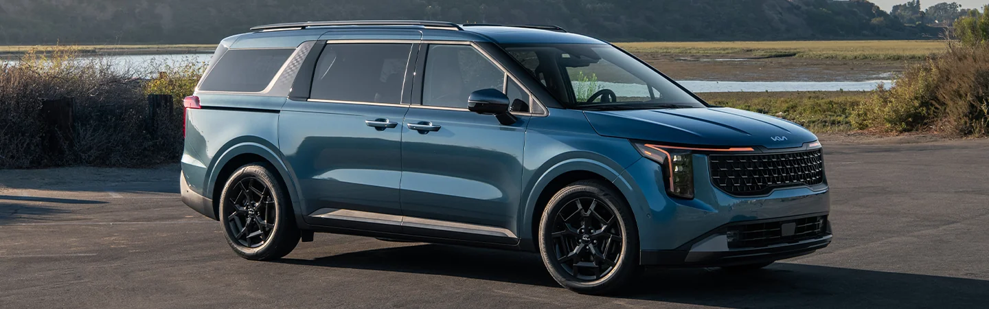2025 Kia Carnival Specs color lightblue and side view