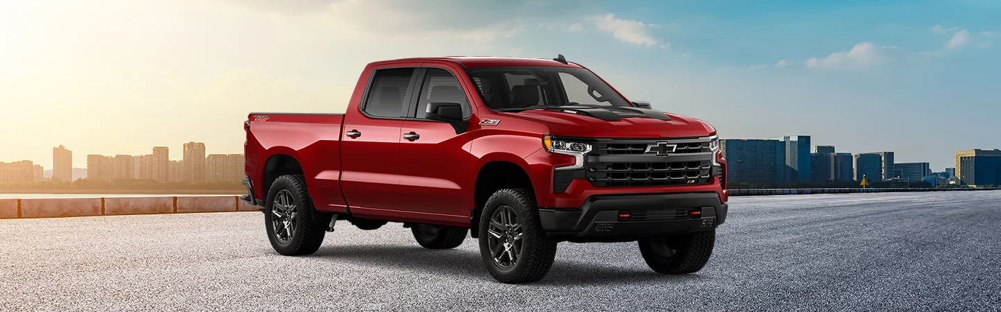 2025 Chevrolet Silverado 1500 color red and front view