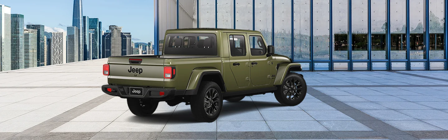 2025 Jeep Gladiator green side view