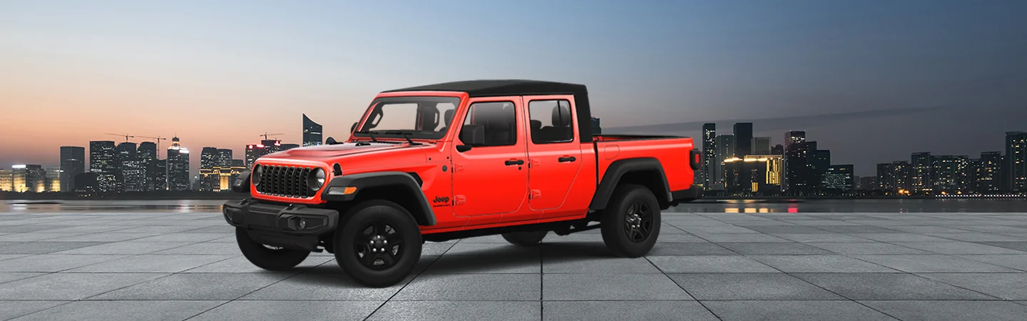 2025 Jeep Gladiator red side view