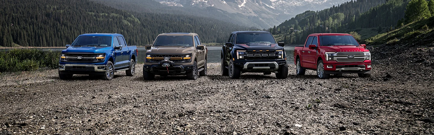 2025 Ford F-150 multi colors front views