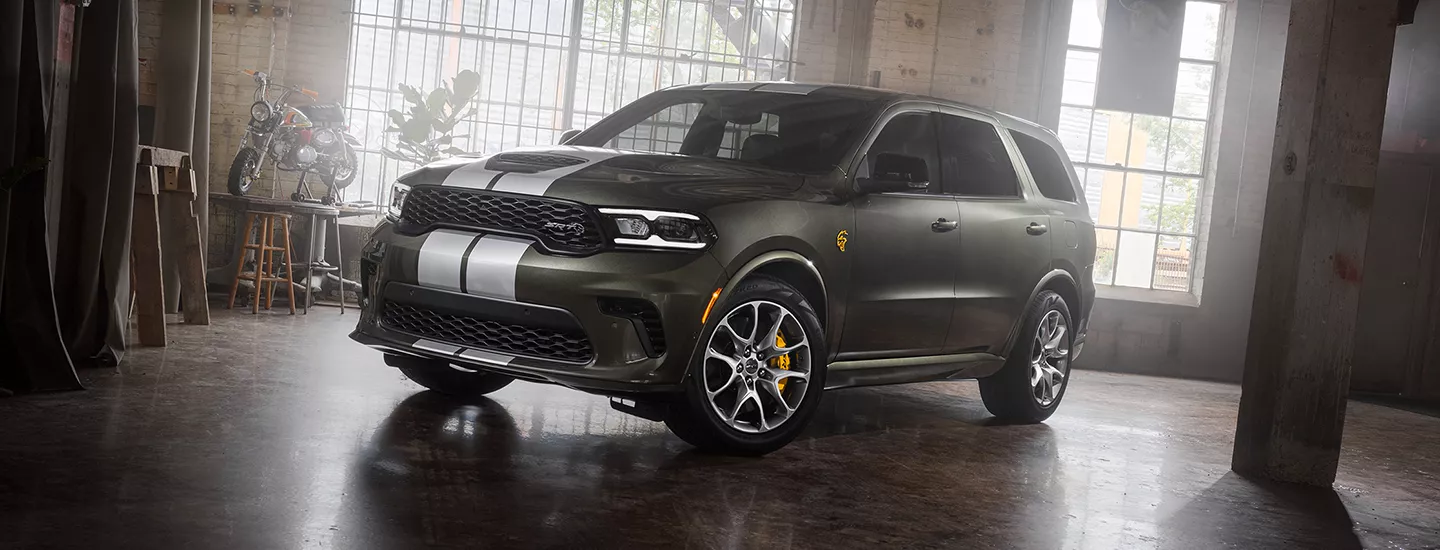 2026 Dodge Durango parked inside a garage