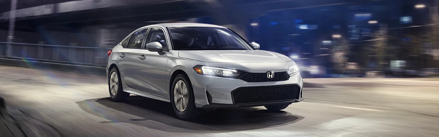 2025 Honda Civic Sedan Hybrid white side view