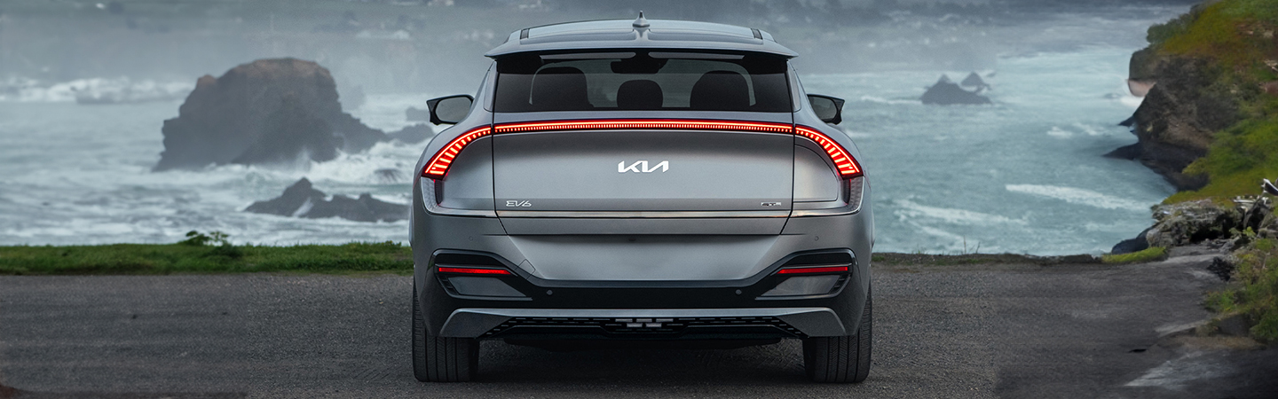 2024 Kia EV6 Range grey color back view