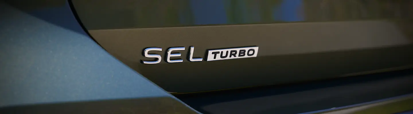 closeup on rear VW Tiguan Exterior