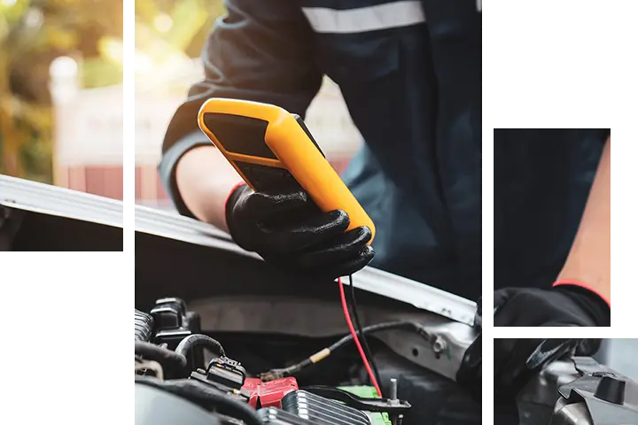 tech checking battery