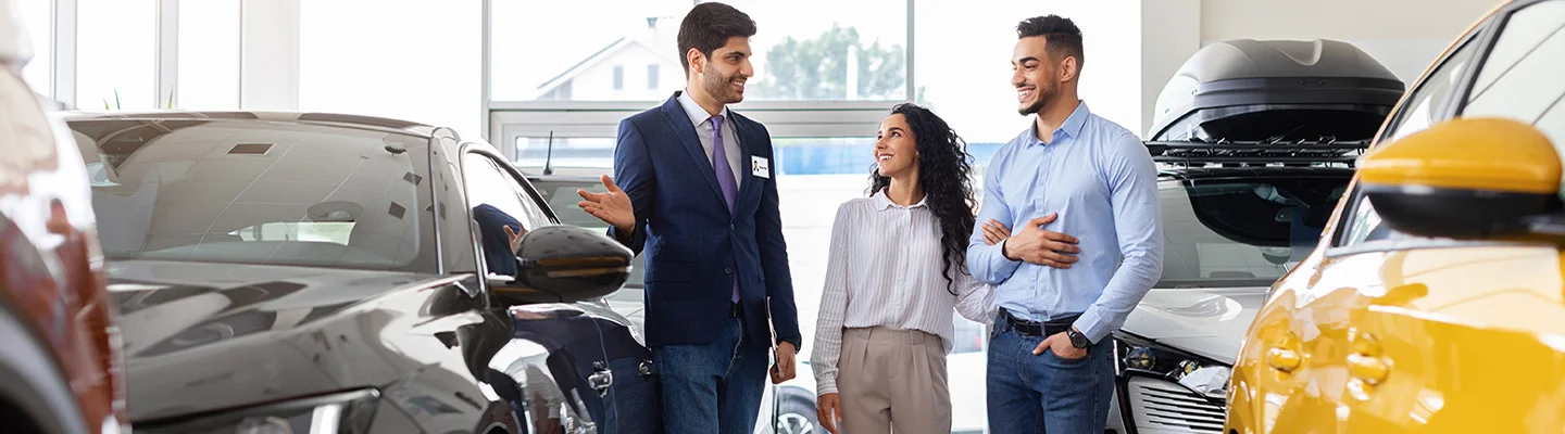 car shopping in showroom in Nederland, TX