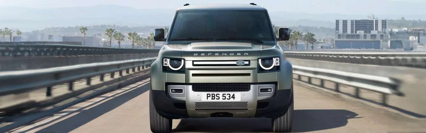 2024 Defender 110 Dimensions green color front view